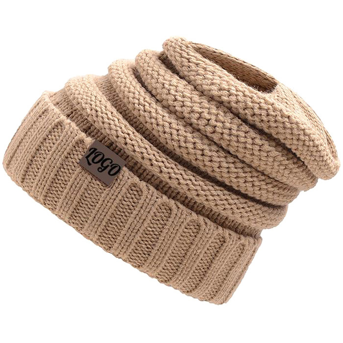 Custom Patch Logo Toque Women Beanies