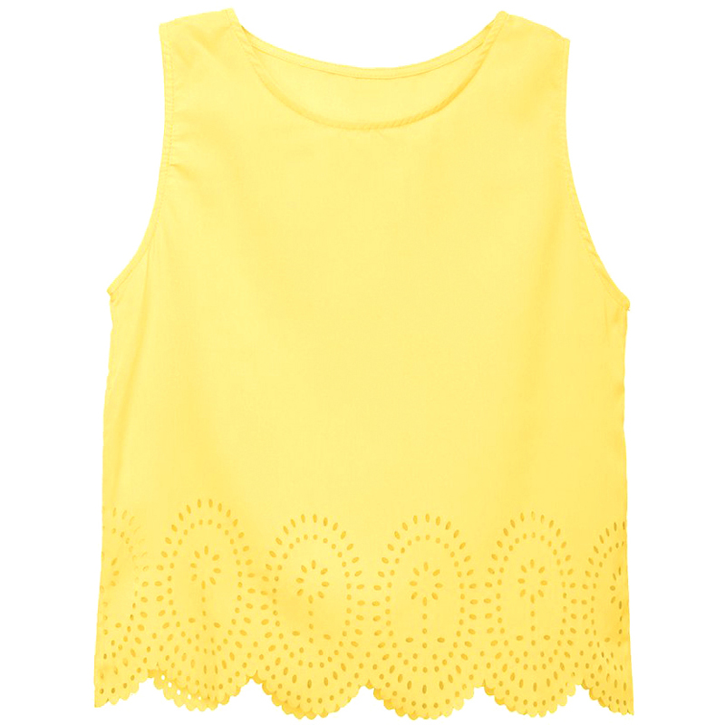 Sleeveless Hollow Crop Tank